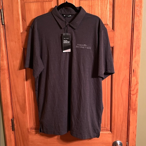 Travis Mathew Charcoal Polo Shirt NWT - Picture 1 of 8